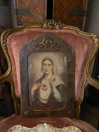Antique Framed Virgin Mary Print - Catholic Wall Art, Home/Church Decoration Immaculate Heart of Mary