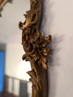 Antique French Rococo Mirror Ornate Gilded Wall Mirror Cherub Detail Rare 19th C. Baroque Style Victorian Mirror Luxurious Home Decoration