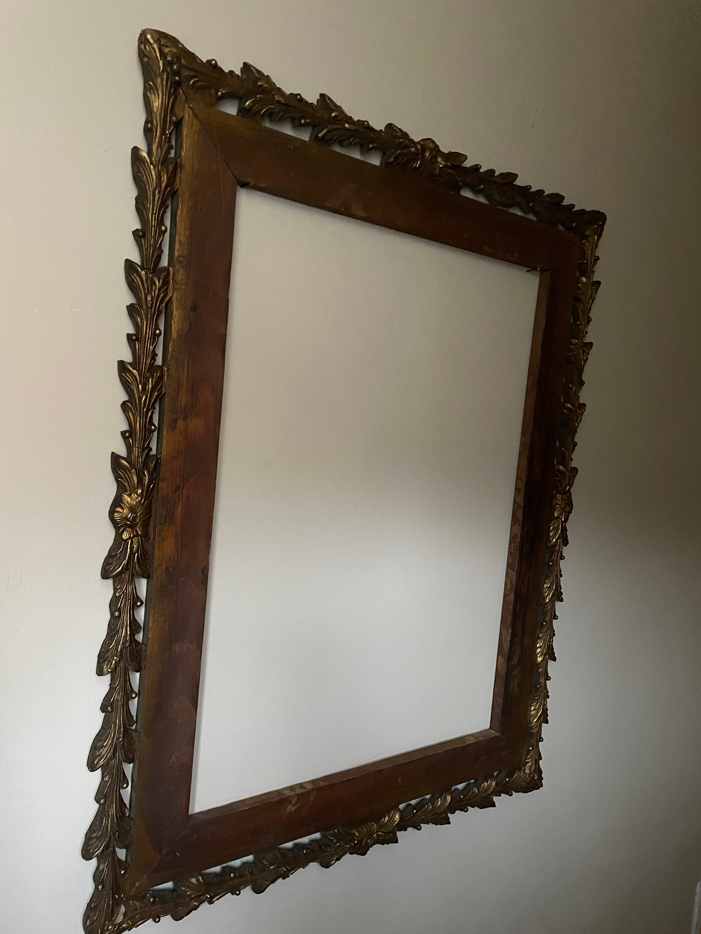 Antique Unique Design Empty Wood Frame.Wall Art.
