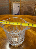 Vintage Footed Tumbler Collectible Glass &Ice Bucket Set 7 Pieces