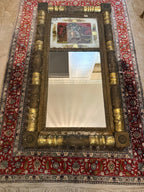 Antique Federal Gilded Trumeau Mirror 19th Century Wood & Gold Leaf Wall Mirror Eglomise Panel Collectible Mirror Luxurious Home Decoration