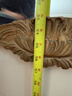 Vintage French Baroque Style Ornate Gold Gilt Wood Framed Mirror (56x36)