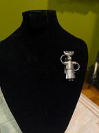 Vintage Mexican Sterling Silver Figural Woman Brooch, CHE Mexico 925 Folk Art Pin