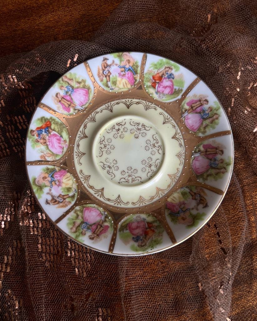 Royal Vienna Froganard Design Porcelain Cup Saucer