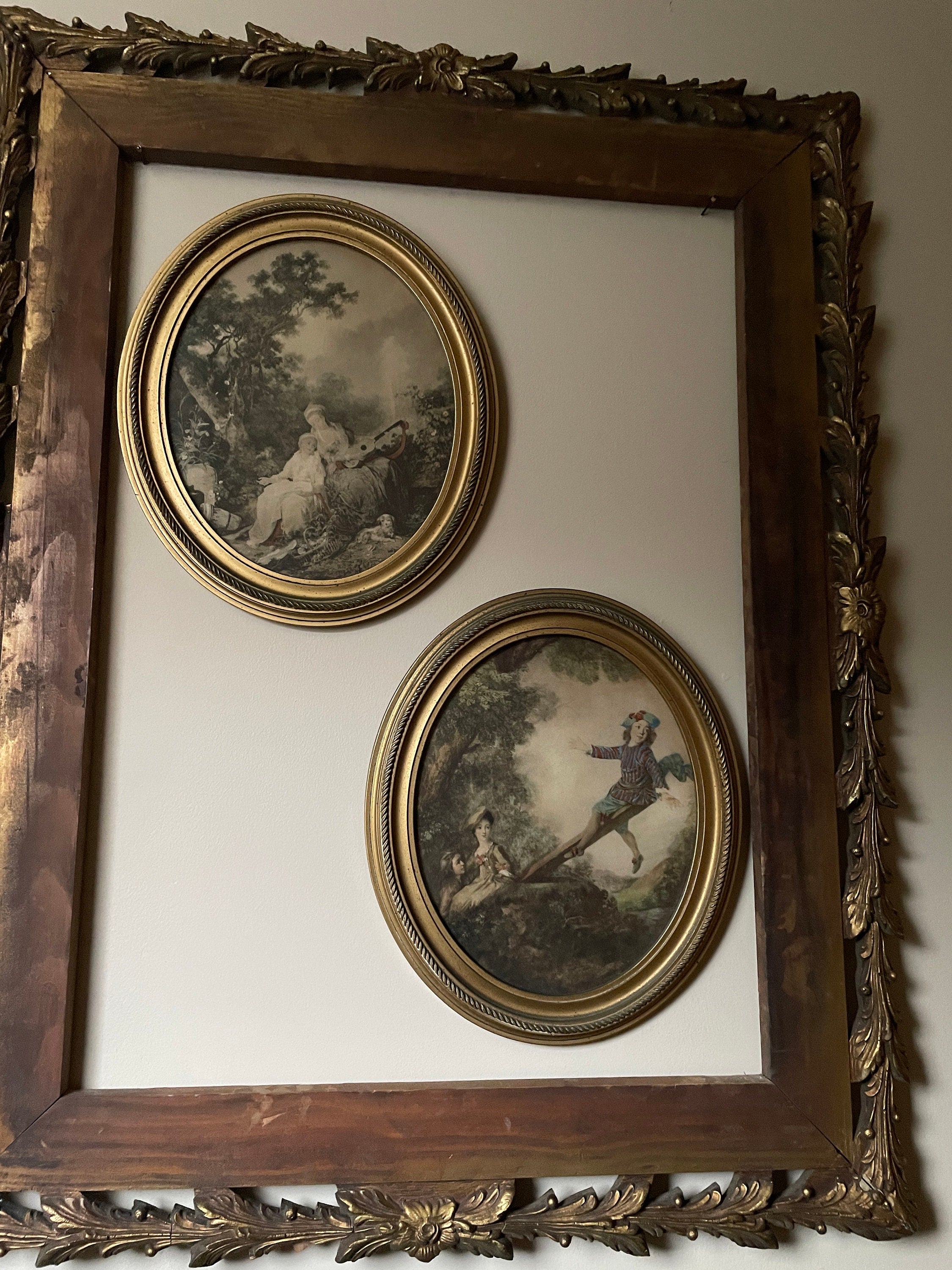Antique Unique Design Empty Wood Frame.Wall Art.