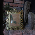 Vintage Victorian Style Gold Brass Pictures Frame with Easel Back 16"12"