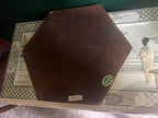 Vintage Italian Florentia Canaletto Style Hexagon Wall Art Ornate Gilt Frame Roman Ruins Scene Classical Landscape Architecture Art