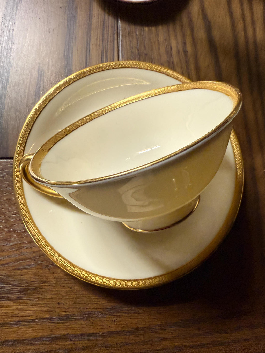 Set of 6 Lenox Windsor Teacups Saucers Gold Trim Ivory Gold Trim Set Elegant Lenox Windsor Tea  Cup  Saucer Pairs Ivory Porcelain Gold Set
