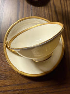 Set of 6 Lenox Windsor Teacups Saucers Gold Trim Ivory Gold Trim Set Elegant Lenox Windsor Tea  Cup  Saucer Pairs Ivory Porcelain Gold Set