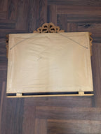 Vintage Gilt Ribbon Mirror, French Style Bow Frame, Hollywood Regency Gold Accent