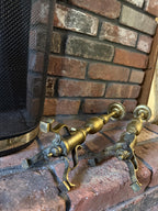 Antique Pair of Brass 19. Century Elegant Decorative Classic Dining Antique Home Décor Candle Stands Candlestick Elegant Piece Candleholder