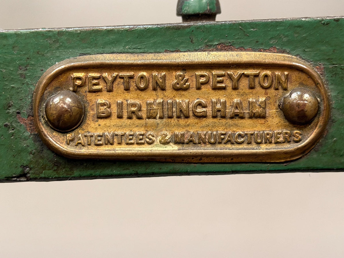 Antique Victorian Headboard Peyton & Peyton Birmingham Brass Iron Bedstead, 19th Century