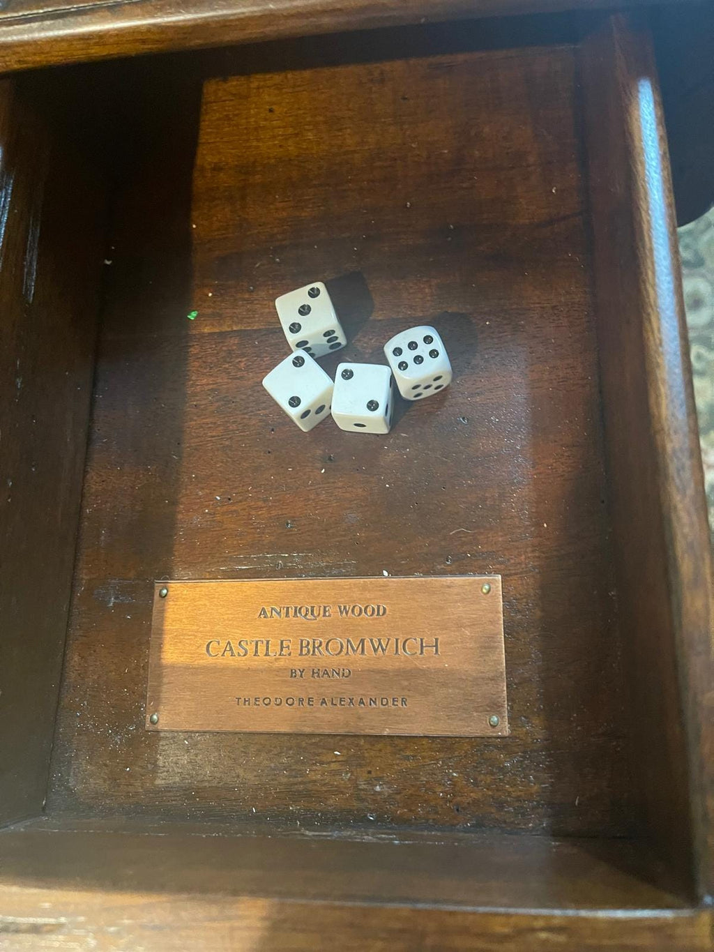 Antique Handcarved Walnut Chess Table Backgammon Game Table by Theodore Alexander Vienna Coffeehouse Style Wood Pieces Luxurious  Furniture