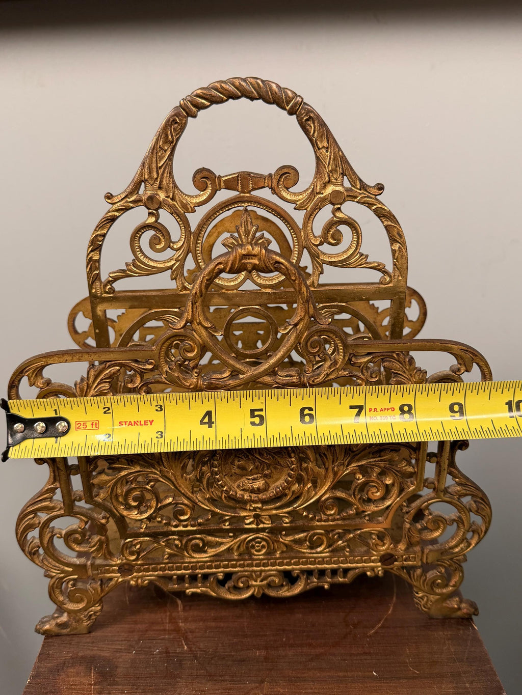 Antique Cast Iron Letter Magazine Holder Ornate Victorian Desk Organizer  Bradley  Hubbard B&H