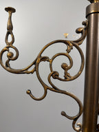 Antique Brass Rococo Revival Coat Stand | Ornate Victorian Entry Hall Tree