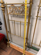 Antique Victorian Headboard Peyton & Peyton Birmingham Brass Iron Bedstead, 19th Century