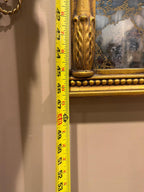 Vintage Gilt Wood Wall Mirror, Triple Panel French Neoclassical Style, 65" 46"