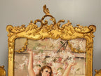 Antique French Rococo Folding Screen: Hand-Painted Silk Panels, Gilt Wood Louis XV Style