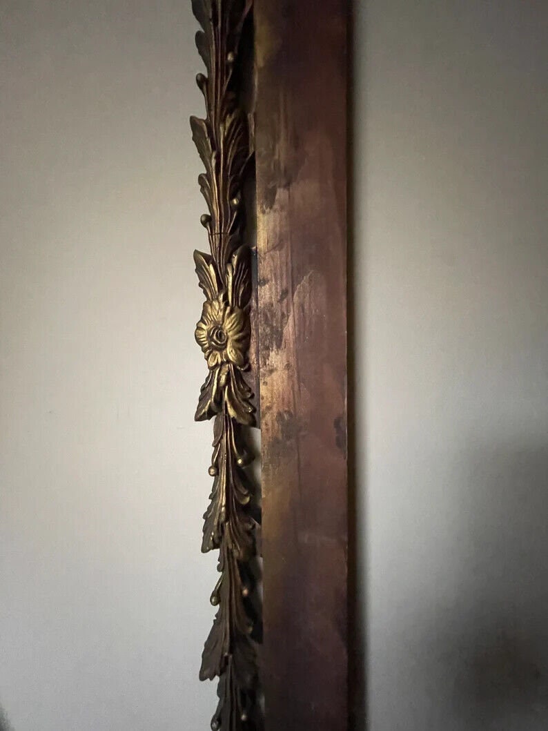 Antique Victorian Wood Gilt Picture Frame Acanthus Leaf French Wall Art Gallery Display Gilded Ornate Rococo Style Gold Hanging Home Decor