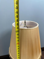 Vintage Florentine Style Table Lamp, Turquoise Blue & Gold Gilt Lamp, Fringe Shade Accent Lighting