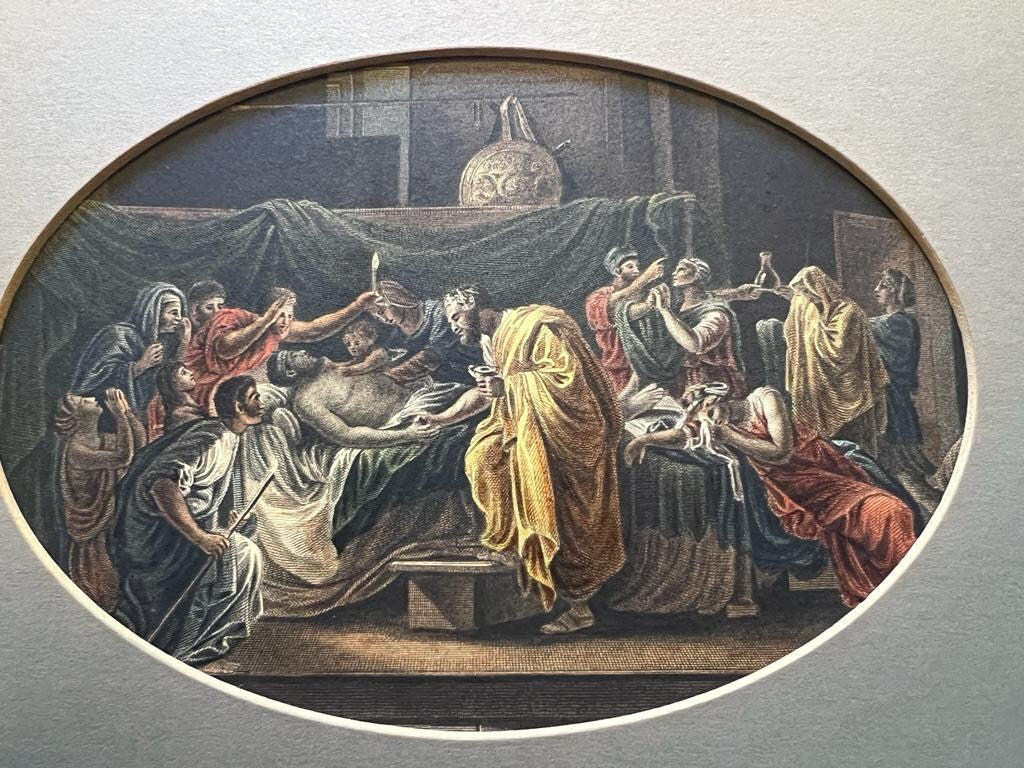 Pair of Vintage Gold Wood Engravings Framed Collectible Wall Art Marquis of Stafford's Collection