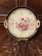 Antique Hand Painted Collectible  Wall Art Plate with Handled.Made in Germany.Free Shipping