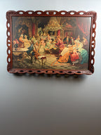 Large Music Scene Framed Print, Ornate Wood Frame, Vintage Victorian Wall Art