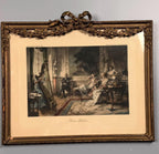 Vintage Framed Print “Love’s Melodies”  Ornate Gold Frame Romantic Victorian Scene Wall Art