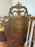 Vintage French Baroque Style Ornate Gold Gilt Wood Framed Mirror (56x36)