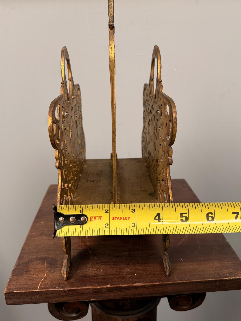 Antique Cast Iron Letter Magazine Holder Ornate Victorian Desk Organizer  Bradley  Hubbard B&H