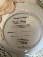 Seraphim Classics Gods Treasure Angel Baby Plate Figurine Art Collectible Stand Display Blessing Gift Christening Keepsake Nursery Decor