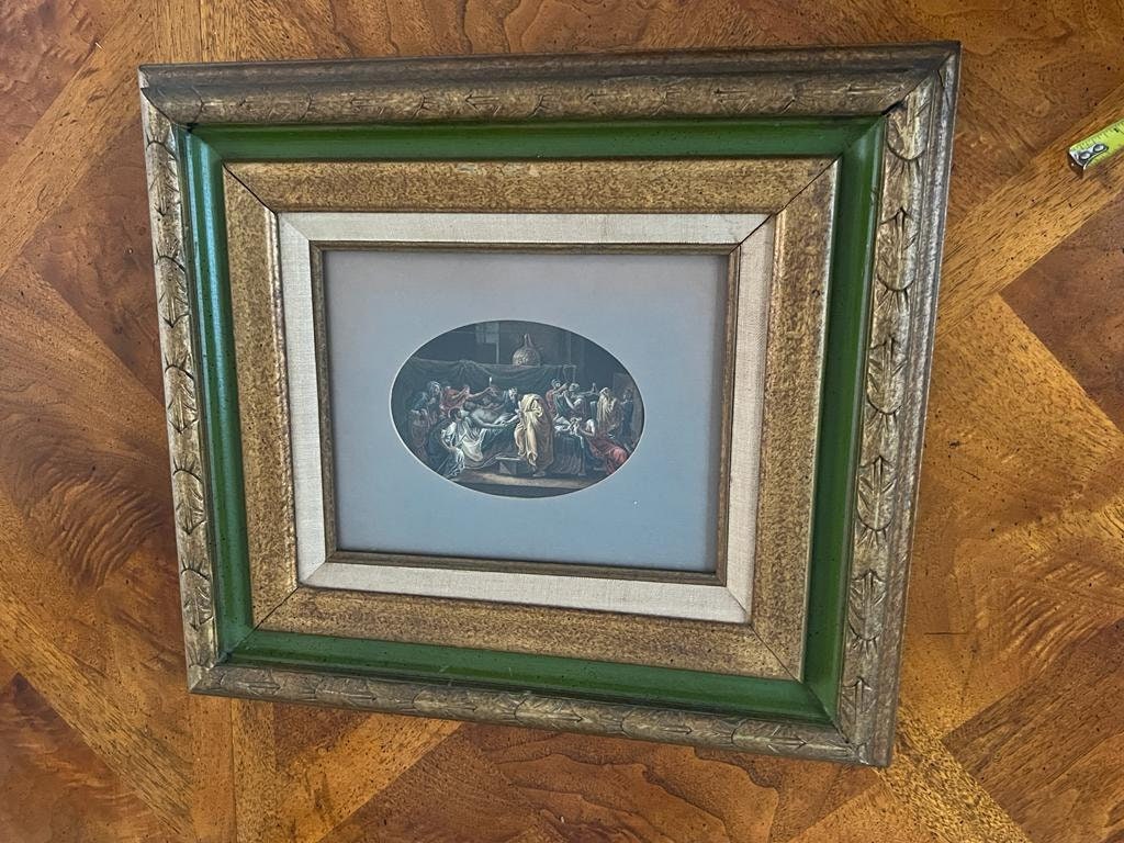 Pair of Vintage Gold Wood Engravings Framed Collectible Wall Art Marquis of Stafford's Collection