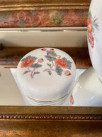 Vintage Wedgewood Floral Design Small Vase with Lid.Made in England.5.8"5"