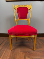 Vintage Louis XVI Giltwood Chair, Raspberry Pink Velvet Upholstery, French Neoclassical Boudoir Accent Chair