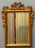 Vintage Gilt Ribbon Mirror, French Style Bow Frame, Hollywood Regency Gold Accent