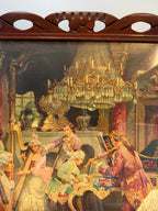 Large Music Scene Framed Print, Ornate Wood Frame, Vintage Victorian Wall Art