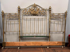 Antique Victorian Headboard Peyton & Peyton Birmingham Brass Iron Bedstead, 19th Century