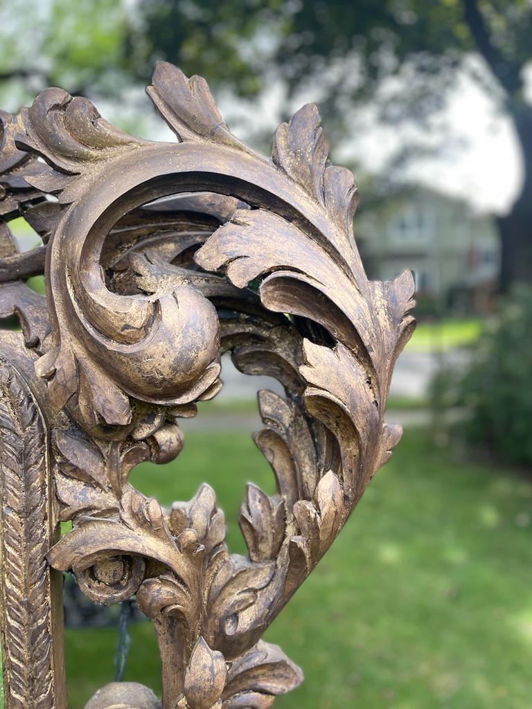 Antique Oversized Ornate Gold Wall Mirror Hand Carved Rococo Baroque Style Statement Piece Elegant Home Decor Collector Favorite