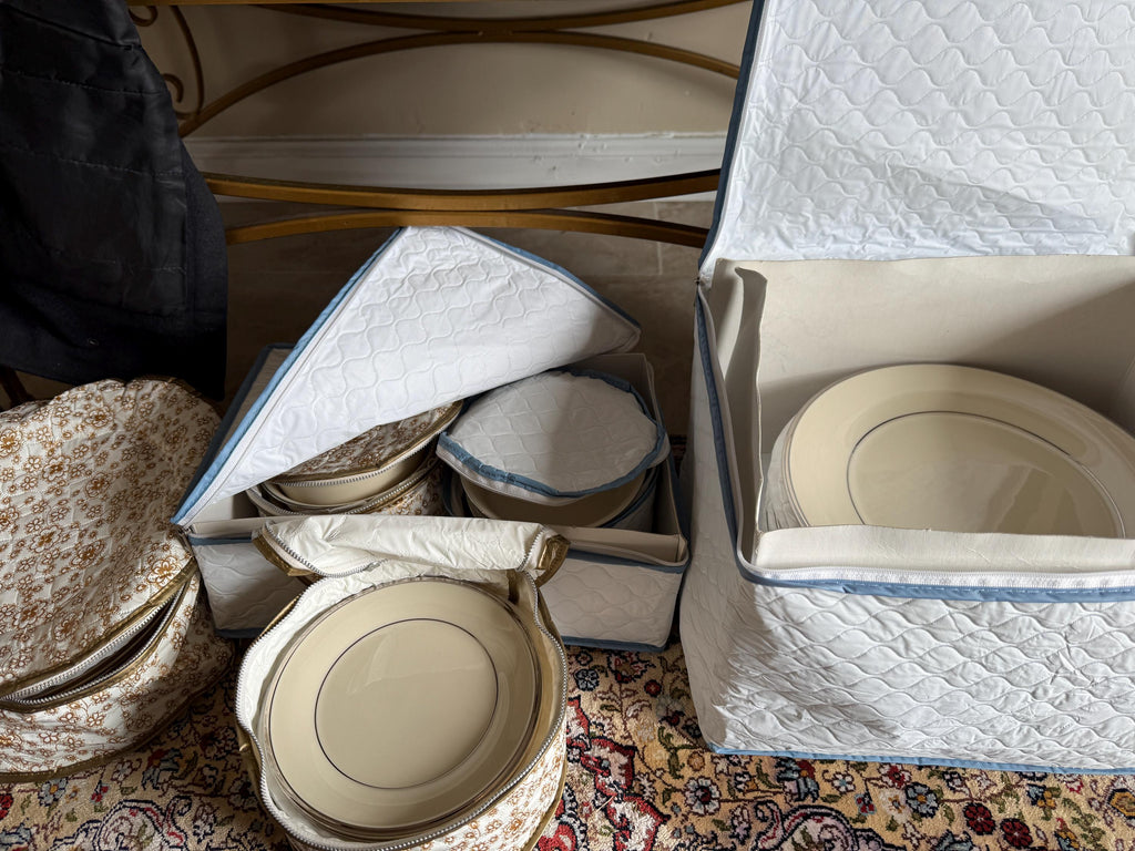Set of 6 Lenox Solitaire Ivory Bone China Dinnerware Platinum Trim Elegant Dinnerware Set Salad Plates Dinner Plates Salt & Pepper Shakers
