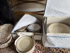 Set of 6 Lenox Solitaire Ivory Bone China Dinnerware Platinum Trim Elegant Dinnerware Set Salad Plates Dinner Plates Salt & Pepper Shakers