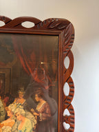 Large Music Scene Framed Print, Ornate Wood Frame, Vintage Victorian Wall Art