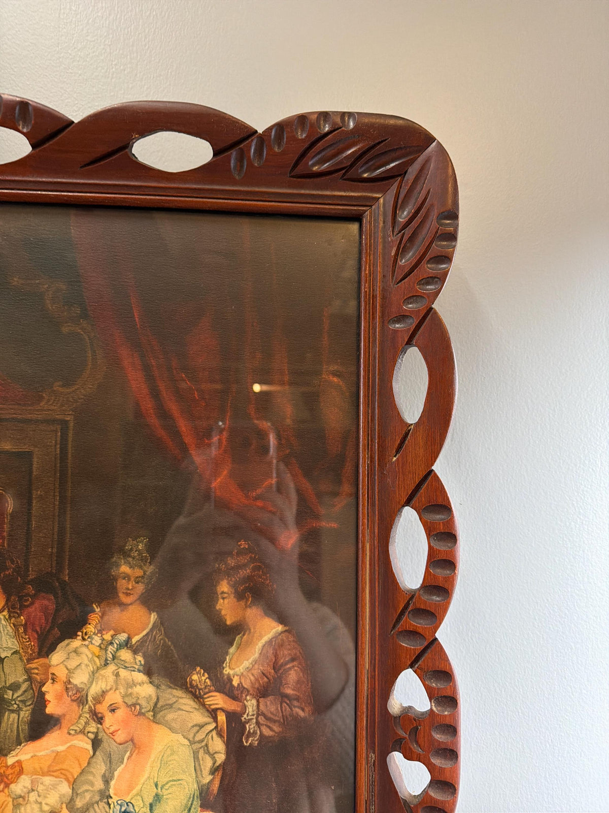 Large Music Scene Framed Print, Ornate Wood Frame, Vintage Victorian Wall Art
