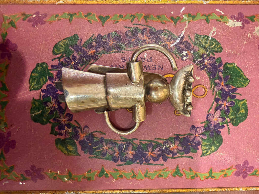 Vintage Mexican Sterling Silver Figural Woman Brooch, CHE Mexico 925 Folk Art Pin
