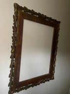 Antique Victorian Wood Gilt Picture Frame Acanthus Leaf French Wall Art Gallery Display Gilded Ornate Rococo Style Gold Hanging Home Decor
