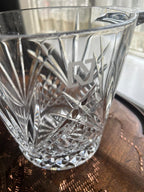 Vintage Cut Crystal Ice Bucket Elegant Starburst Design Heavy Clear Glass Handles Barware Centerpiece Gift Idea Display Timeless Charm