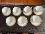 Vintage Sango Imperial Deluxe Cleopatra Fine China Teacup Set Gold Trimmed Elegant Japanese Porcelain Mid Century Serving Collectible