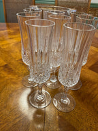 Vintage Footed Tumbler Collectible Glass &Ice Bucket Set 7 Pieces