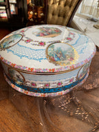 Vintage Amazing Limoges France Porcelain Dish with Lid  Gold Trim Round Cookie Bowl
