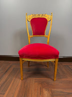Vintage Louis XVI Giltwood Chair, Raspberry Pink Velvet Upholstery, French Neoclassical Boudoir Accent Chair