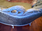 Antique French Louis XV Style Tufted Canapé  Antique French Sofa Ornate Carved Frame Reupholstery Louis XV Style Circa 1900s Luxurious Sofa
